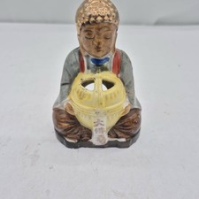 Vintage Occupied Japan Porcelain Buddha Figurine Incense Burner Altar Zen Decor picture