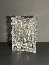 Vintage Rosenthal Studio Line Crystal Paper Bag Vase Tapio Wirkkala 6.5
