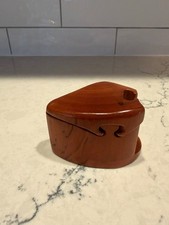 Wooden Puzzle Box - Excellent Condition - Signed by Unknown Maker - 3 in x 2 in picture