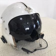Vintage Gentex HGU-33 Military War Pilot Flight Helmet Visor Boom Mic picture