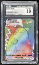 2020 Pokemon Sword & Shield Vivid Voltage #188/185 Pikachu VMAX CGC 10 picture