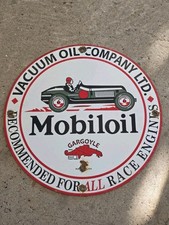 VINTAGE MOBILOIL GARGOYLE PORCELAIN SIGN, VACUUM OIL COMPANY LTD. 12
