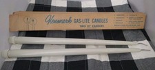 Vintage Wear-Ever Aluminum Gas-Lite Candles Original Box Rare Off White Kenmark  picture