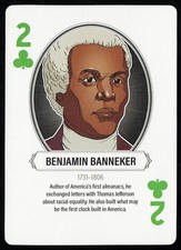 BENJAMIN BANNEKER -Kulture Cards BLACK LEGENDS Playing Card- TWO of Clubs picture