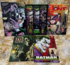 Joker Batman 5 Book Lot Killing Joke Deluxe HC Three Jokers Clown Prince Crime picture