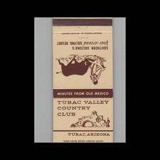 Matchbook Cover Tubac Valley Country Club Tubac AZ picture