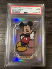 2024 Topps Chrome Disney #1 Mickey Mouse PSA 9 Refractor 🐭 picture