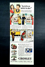 Crosley shelvador refrigerator ad vintage 1945 housewife original advertisement picture