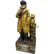 Jim Shore Heartwood Creek Old Salt Sea Captain Cat Shorelights Evening Star picture
