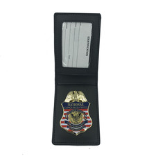 BL14-015 Leather Wallet with National Concealed Carry Retired Police LEOSA picture