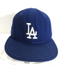 Vintage Los Angeles Dodgers New Era Diamond Collection Fitted Hat Wool 7 1/2 MLB picture