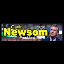 Gavin Newsom 2028 President BUMPER STICKER or MAGNET magnetic picture