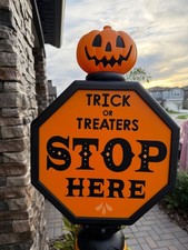 HYDE EEK BOUTIQUE HALOWEEN LIT TRICK OR TREAT STOP SIGN LED BLOW MOLD 42” TARGET picture