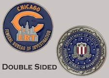 FBI Chicago ERT Emergency Response Team Double Sided Challenge Coin  J#49 picture