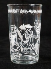 Vintage Welch's Jelly Jar Glass Flintstones Collectible Cup (R) picture