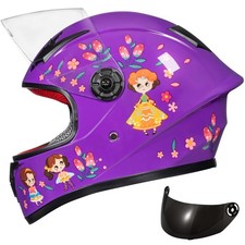 Helmelkin Full Face Motorcycle Helmet Purple Large picture