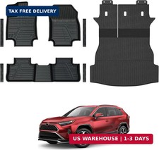 Floor Mats for Toyota RAV4 2019-2025, All Weather Floor Mats Trunk Cargo Liner w picture