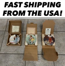 Vtg Bessie Pease Cutmann Lot 3 Plates Good Morning / First Step / Waiting Daddy picture