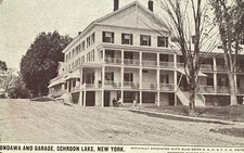 1914 Schroon Lake NY Ondawa & Garage Postcard Adirondacks picture