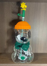 AUTHENTIC Starbucks × Peanuts Snoopy Collab Glass Cup 22oz NEW  With Box NEW picture