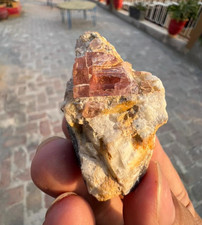 35GM | Natural Rare Pink Topaz Crystal in Matrix Specimen | Katlang Pakistan. picture
