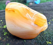 Lake Superior Agate 0.84 oz Honey Orange Banded Eye Agate Natural LSA picture