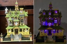 Lenox Spooky Manor Halloween Light Up Haunted House Retired RARE EUC 👻🎃🔮 picture