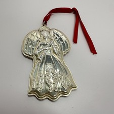 1993 Towle Sterling Silver Christmas Angel Ornament Trumpet 20 Grams Vintage picture