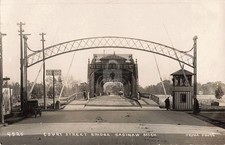 Court Street Bridge Saginaw MI Michigan RPPC Photo Postcard COPY picture