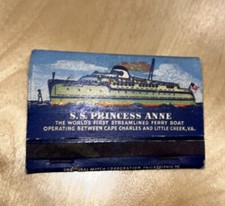 Matchpack  S . . Princess Anne/s.s. Pocahontas Ferries Matchpack Full 40 Matches picture
