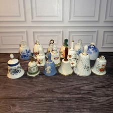 Lot of 15 Vintage Fine Porcelain Collector Bells Wedgwood Royal Albert Doulton picture