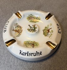 Vintage German Karlsruhe Gun & Rod Club Cigar Cig. Ashtray Fishing Hunting  9” picture