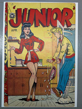JUNIOR #13 Fox 1948 VG- 3.5 PINK Pgs Classic Feldstein Headlight Cvr Hi-Res Pics picture