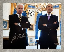 Presidents Barack Obama & Joe Biden Dual Signed/Autographed 8x10 Photo W/ COA picture