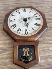 Antique The Connecticut Clock Company Wooden Wall Clock 1970 picture