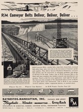 1955 Raybestos Manhattan: Conveyor Belts Vintage Print Ad picture