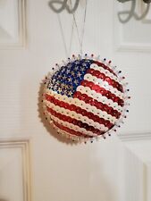 Sequin 4th Of July Americana Christmas Ornament Handmade picture