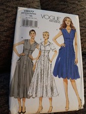 Vogue V8577 Misses' Close-fitting, Lined Flared Dress Size 8-10-12-14 NEW UC FF picture