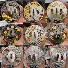Various Alloy Tsuba Hand Guard For Japanese Samurai Sword Katana Wakizashi picture