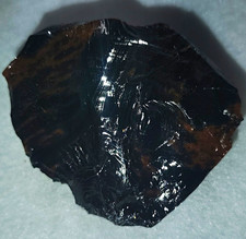 Fire Obsidian Rough Stone Mineral Specimen Chunk for Cabbing (Uncut) picture