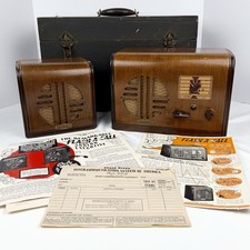 Vintage Flash A Call Intercom System Salesman Demo Kit w Case Manuals Cord Works picture