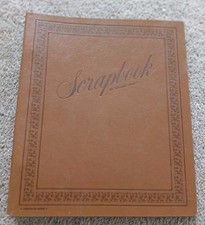 Vintage 1970s Or 60s Embossed Brown Leather Scrapbook New Old Stock Great Condtn picture