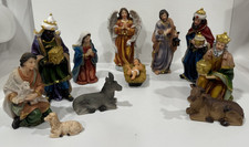 5 Inch Nacimiento Christmas Nativity Set 11Pc Resin Figurines picture