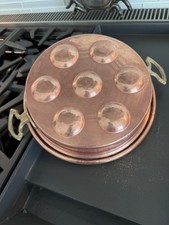 Vintage French Copper Egg Poacher/Escargot Pan picture