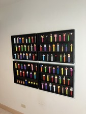 PEZ dispenser Display Case Kubbie with RAILS. FOUR pack Black picture