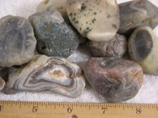 Botswana agate mine rough 2.5 to 1  inch 3 pound lots picture