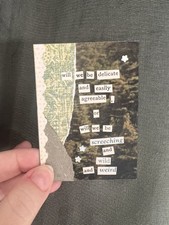 ACEO Original Art - Collage Poetry OOAK mixed media ACEO ATC art trading card picture