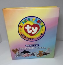 Vintage 1998 TY Beanie Babies Official Collector Club Card Album Binder w/ Cards picture