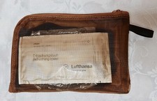 AUTHENTIC AIRLINES LUFTHANSA BUSINESS CLASS KIT TRAVEL COSMETIC BAG PURSE picture