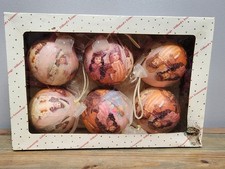 VTG Dillard's Trimmings 6 Ornaments Pink Victorian Girls Ribbons  picture